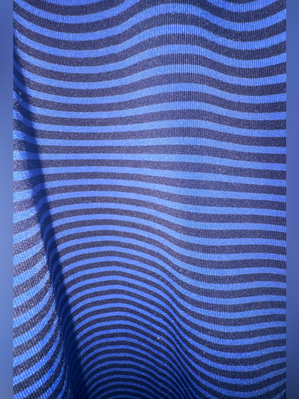 PrAna Dress Blue Black Striped Strappy Criss Cross Back. Built in Bra Sz.Small - Picture 10 of 16